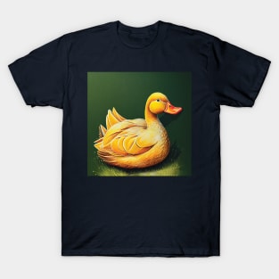 Farmyard Duck in an Illustrative Style T-Shirt